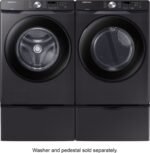 Samsung - 7.5 Cu. Ft. Stackable Electric Dryer with Sensor Dry - Black Stainless Steel - Image 7
