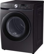 Samsung - 7.5 Cu. Ft. Stackable Gas Dryer with Sensor Dry - Black Stainless Steel - Image 2
