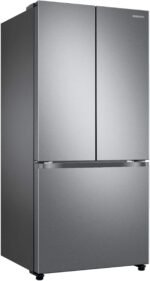 Samsung - 17.5 cu. ft. 3-Door French Door Counter Depth Smart Refrigerator with Twin Cooling Plus - Stainless Steel - Image 2