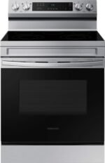 Samsung - 6.3 cu. ft. Freestanding Electric Range with Rapid Boil, WiFi & Self Clean - Stainless Steel