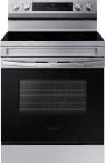 Samsung - 6.3 cu. ft. Freestanding Electric Range with WiFi and Steam Clean - Stainless Steel