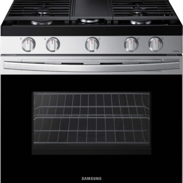 Samsung 6.0 cu. ft. Freestanding Gas Range WiFi Integrated Griddle Stainless Steel from Kings Outlet