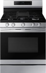 Samsung - 6.0 cu. ft. Freestanding Gas Range with No-Preheat Air Fry & Convection - Stainless Steel