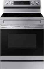 Samsung - 6.3 cu. ft. Freestanding Electric Range with WiFi, No-Preheat Air Fry & Convection - Stainless Steel
