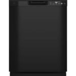 GE - 24" Front Control Built-In Plastic Tub Dishwasher with Steam + Sanitization and 55 dBA - Black