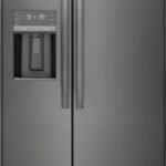 Frigidaire - Gallery 22.3 Cu. Ft. Side-by-Side Counter-Depth Refrigerator - Black Stainless Steel
