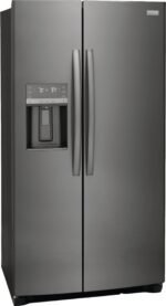 Frigidaire - Gallery 22.3 Cu. Ft. Side-by-Side Counter-Depth Refrigerator - Black Stainless Steel - Image 3