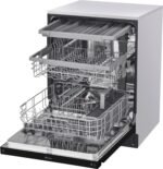 LG 24" Front Control Built-In Stainless Steel Tub Dishwasher 3rd Rack QuadWash 48dba Black from Kings Outlet