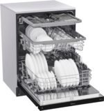 LG 24" Front Control Built-In Stainless Steel Tub Dishwasher 3rd Rack QuadWash 48dba Black from Kings Outlet