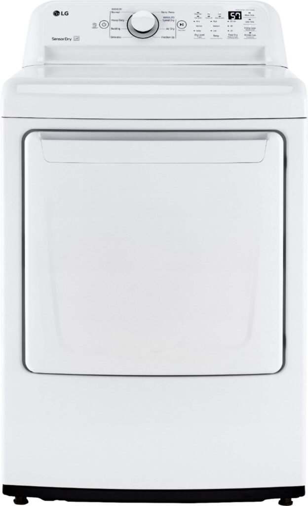 LG 7.3 Cu. Ft. Electric Dryer Sensor Dry White from Kings Outlet