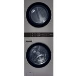 LG - 4.5 Cu. Ft. HE Smart Front Load Washer and 7.4 Cu. Ft. Electric Dryer WashTower with Steam and Built-In Intelligence - Graphite Steel