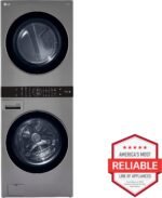 LG - 4.5 Cu. Ft. HE Smart Front Load Washer and 7.4 Cu. Ft. Electric Dryer WashTower with Steam and Built-In Intelligence - Graphite Steel - Image 4