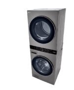 LG - 4.5 Cu. Ft. HE Smart Front Load Washer and 7.4 Cu. Ft. Electric Dryer WashTower with Steam and Built-In Intelligence - Graphite Steel - Image 7