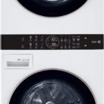 LG - 4.5 Cu. Ft. HE Smart Front Load Washer and 7.4 Cu. Ft. Electric Dryer WashTower with Steam and Built-In Intelligence - White