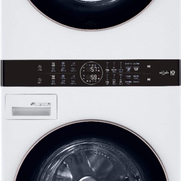 LG 4.5 Cu. Ft. HE Smart Front Load Washer 7.4 Cu. Ft. Electric Dryer from Kings Outlet