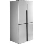 Haier - 16.8 Cu. Ft. 4-Door French Door Counter-Depth Refrigerator with LED Lighting - Stainless Steel - Image 2