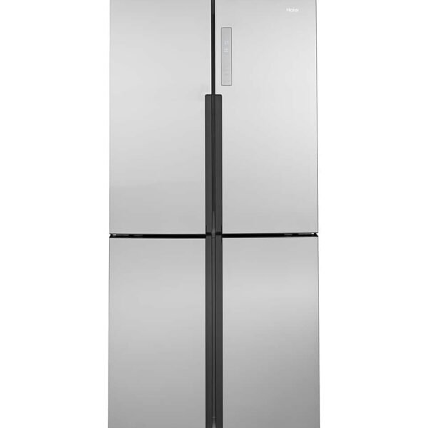 Haier 16.8 Cu. Ft. 4-Door French Door Counter-Depth Refrigerator LED Lighting Stainless Steel from Kings Outlet