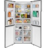 Haier - 16.8 Cu. Ft. 4-Door French Door Counter-Depth Refrigerator with LED Lighting - Stainless Steel - Image 4