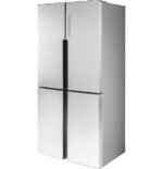 Haier - 16.8 Cu. Ft. 4-Door French Door Counter-Depth Refrigerator with LED Lighting - Stainless Steel - Image 3