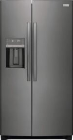 Frigidaire - Gallery 25.6 Cu. Ft. Side-by-Side Refrigerator - Black Stainless Steel
