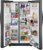 Frigidaire - Gallery 25.6 Cu. Ft. Side-by-Side Refrigerator - Black Stainless Steel - Image 4