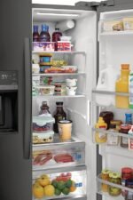 Frigidaire - Gallery 25.6 Cu. Ft. Side-by-Side Refrigerator - Black Stainless Steel - Image 7