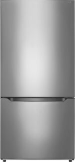 Insignia - 18.6 Cu. Ft. Bottom Freezer Refrigerator with ENERGY STAR Certification - Stainless Steel
