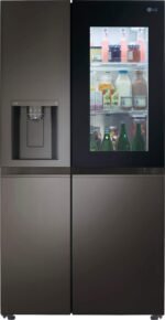 LG 27.1 Cu. Ft. Side-by-Side Smart Refrigerator Craft Ice Black Stainless Steel from Kings Outlet