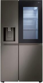 LG 27.1 Cu. Ft. Side-by-Side Smart Refrigerator Craft Ice Black Stainless Steel from Kings Outlet