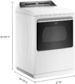 Whirlpool 7.4 Cu. Ft. Smart Electric Dryer Steam Advanced Moisture Sensing White from Kings Outlet