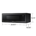 Samsung 1.1 cu. ft. Smart SLIM Over-the-Range Microwave 400 CFM Hood Ventilation Black Stainless from Kings Outlet