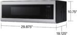 Samsung 1.1 cu. ft. Smart SLIM Over-the-Range Microwave 400 CFM Hood Ventilation Stainless Steel from Kings Outlet