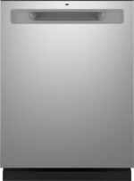 GE - 24" Top Control Built-In Plastic Tub Dishwasher with 3rd Rack, Bottle Jets and 50 dBA - Stainless Steel