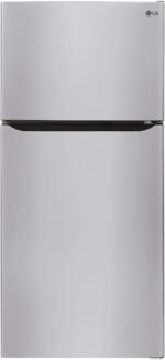 LG - 23.8 Cu. Ft. Top Freezer Refrigerator with Internal Water Dispenser - Stainless Steel