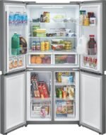 Frigidaire - 17.4 Cu. Ft. 4-Door French Door Refrigerator - Fingerprint-Resistant Stainless Steel Look - Image 3