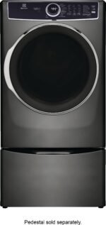 Electrolux - 8.0 Cu. Ft. Stackable Electric Dryer with Steam and Balanced Dry - Titanium - Image 3