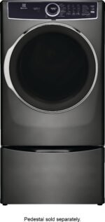 Electrolux - 8.0 Cu. Ft. Stackable Electric Dryer with Steam and Balanced Dry - Titanium - Image 3