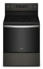 Whirlpool - 5.3 Cu. Ft. Freestanding Electric Convection Range with Air Fry - Black Stainless Steel