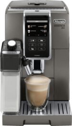 De Longhi Dinamica Plus Connected Fully Automatic Espresso Machine Built-in Grinder Titanium from Kings Outlet