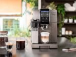 De Longhi Dinamica Plus Connected Fully Automatic Espresso Machine Built-in Grinder Titanium from Kings Outlet