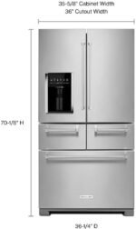 KitchenAid 25.8 Cu. Ft. 5-Door French Door Refrigerator Stainless Steel from Kings Outlet