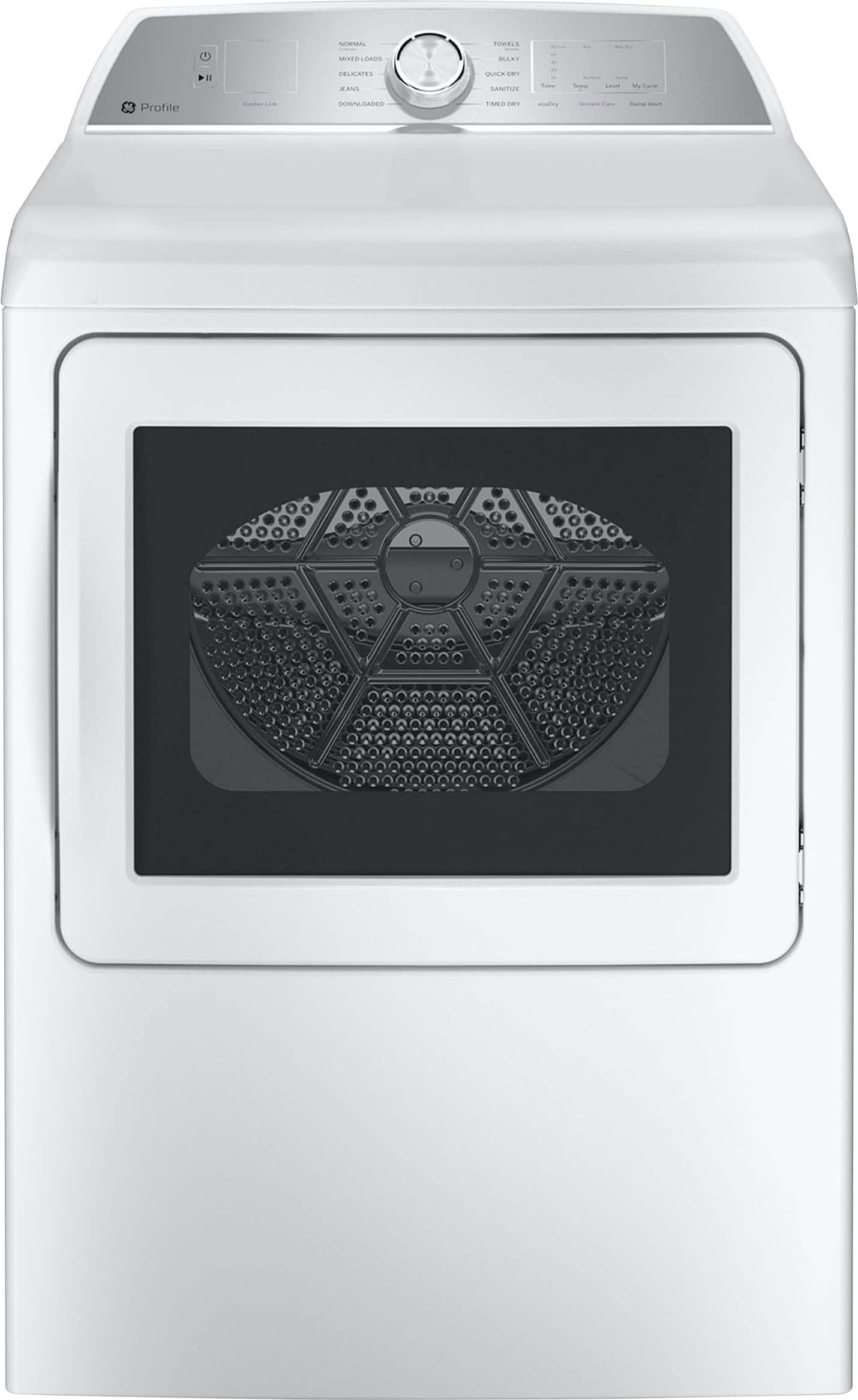 Kings Outlet GE Profile 7.4 Cu. Ft. Smart Gas Dryer Sanitize Cycle Sensor Dry White GE Profile 7.4 Cu. Ft. Smart Gas Dryer Sanitize Cycle Sensor Dry White from Kings Outlet