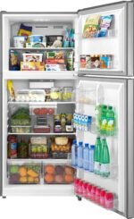 Insignia - 18 Cu. Ft. Top-Freezer Refrigerator with ENERGY STAR Certification - Stainless Steel - Image 4