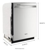 Whirlpool 24" Top Control Built-In Stainless Steel Tub Dishwasher 3rd Rack Large Capacity 47 from Kings Outlet