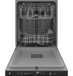 GE - 24" Top Control Built-In Plastic Tub Dishwasher with 3rd Rack, Bottle Jets and 50 dBA - Black - Image 3