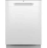 GE - 24" Top Control Built-In Plastic Tub Dishwasher with 3rd Rack, Bottle Jets and 50 dBA - White