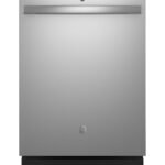 GE - 24" Top Control Built-In Plastic Tub Dishwasher with 3rd Rack, Sanitize Cycle and 50 dBA - Stainless Steel