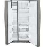 GE 23.0 Cu. Ft. Side-by-Side Refrigerator External Ice Water Dispenser Slate from Kings Outlet