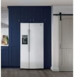 GE - 23.0 Cu. Ft. Side-by-Side Refrigerator with External Ice & Water Dispenser - Stainless Steel - Image 7