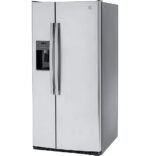GE - 23.0 Cu. Ft. Side-by-Side Refrigerator with External Ice & Water Dispenser - Stainless Steel - Image 4